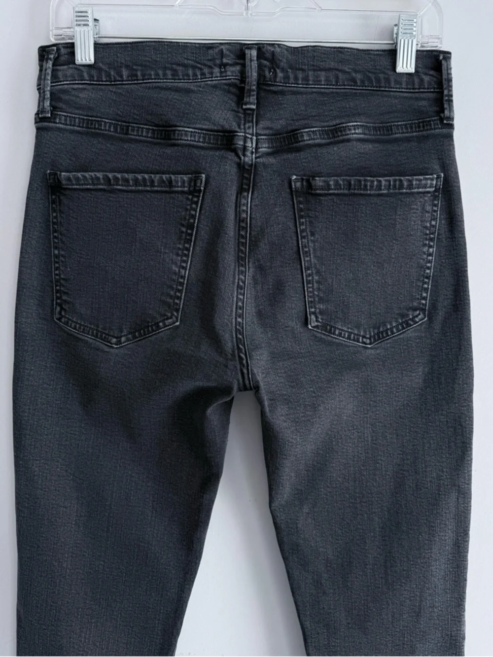 AGOLDE Sophie High Rise Crop Jeans in Princeton 28 Washed Black Classic